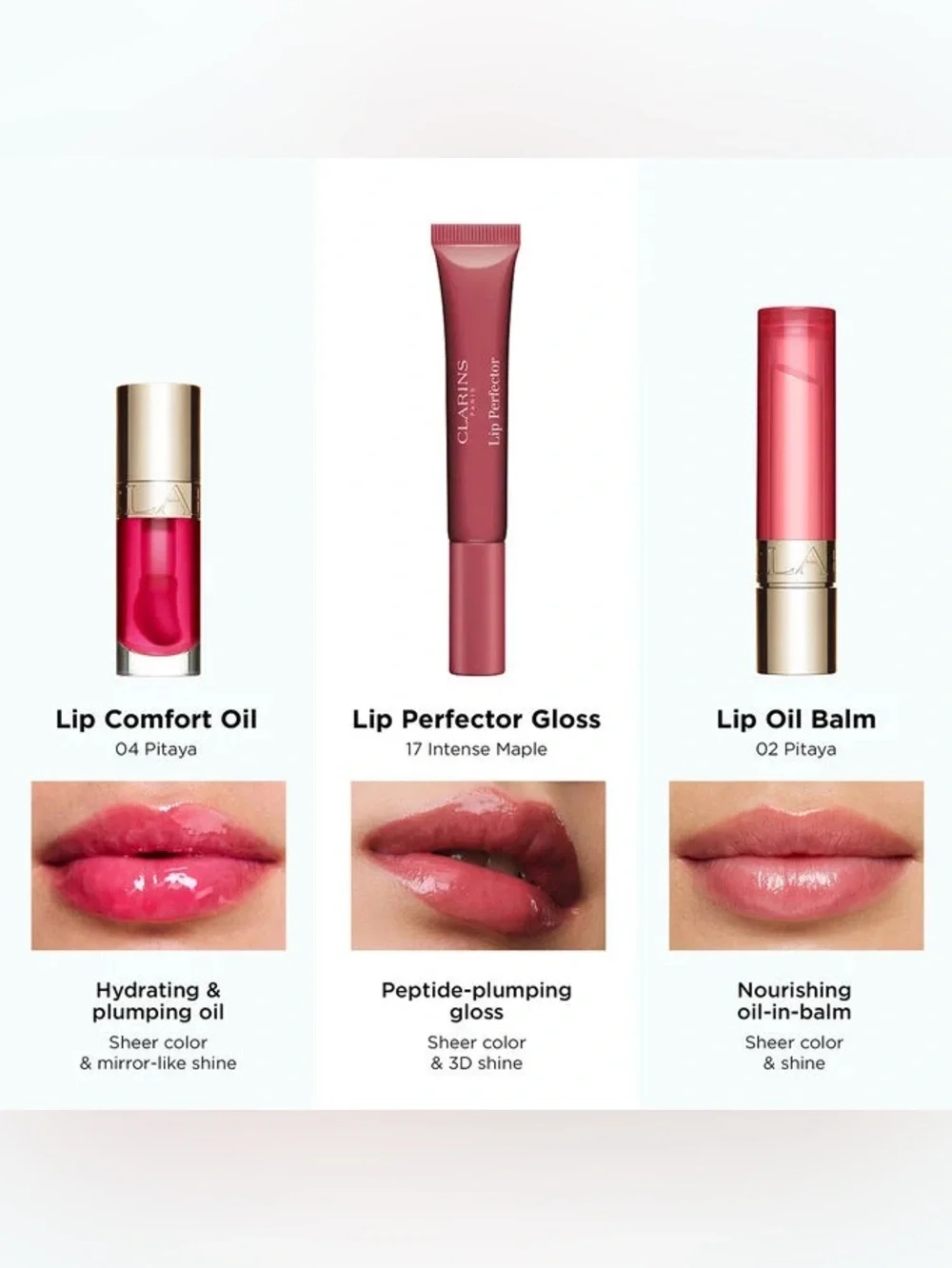 Clarins Lip Perfector Peptide Plumping+Hydrating Lip Gloss Shade 25